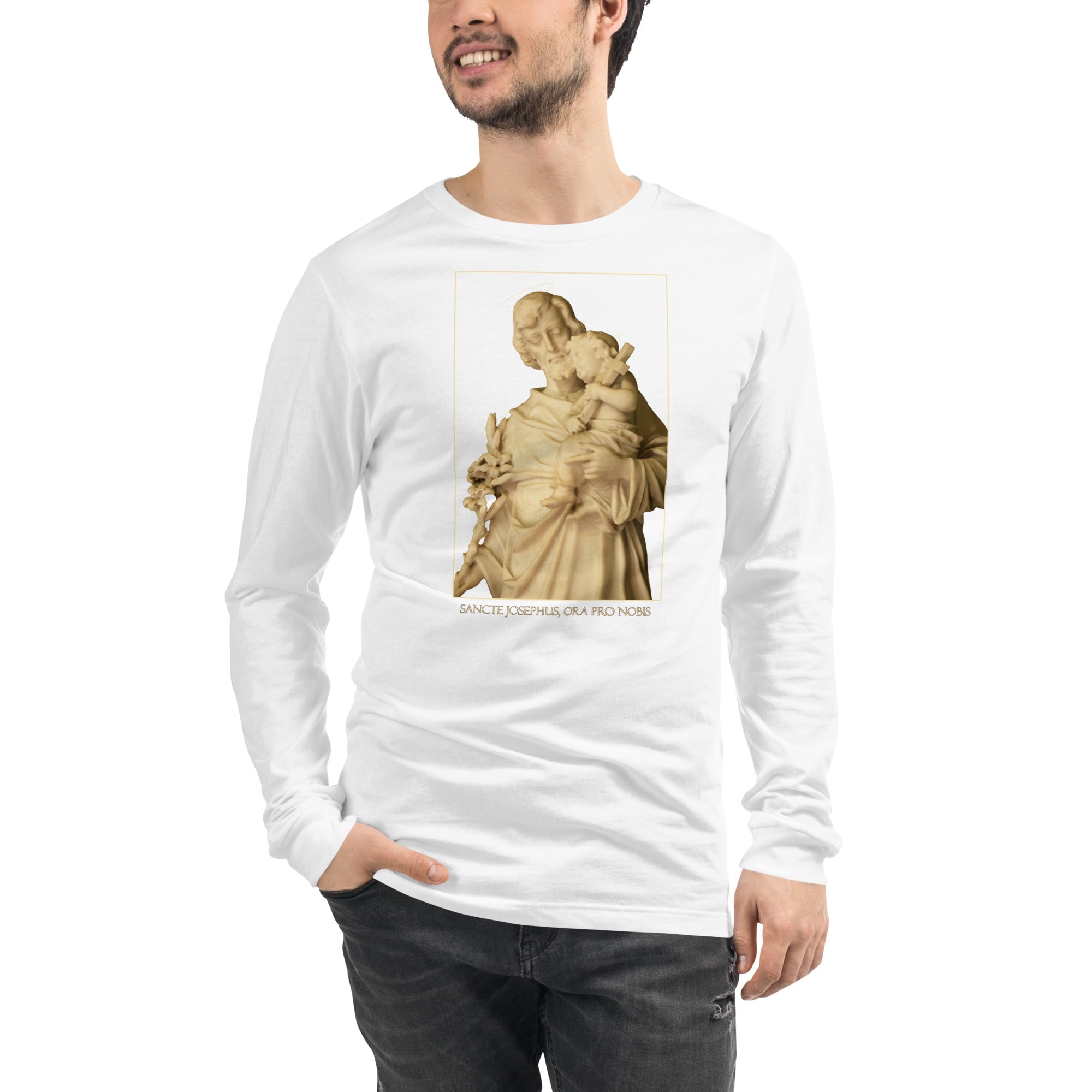 St. Joseph with the Christ Child Long Sleeve Tee - Catholicamtees