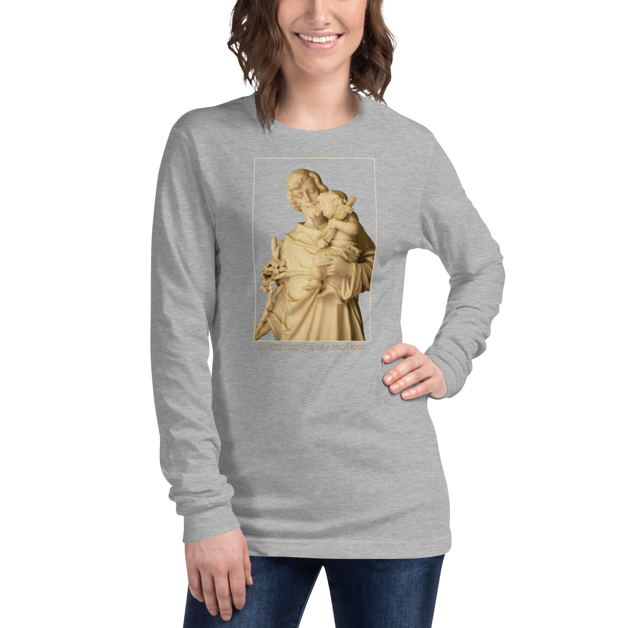 St. Joseph with the Christ Child Long Sleeve Tee - Catholicamtees