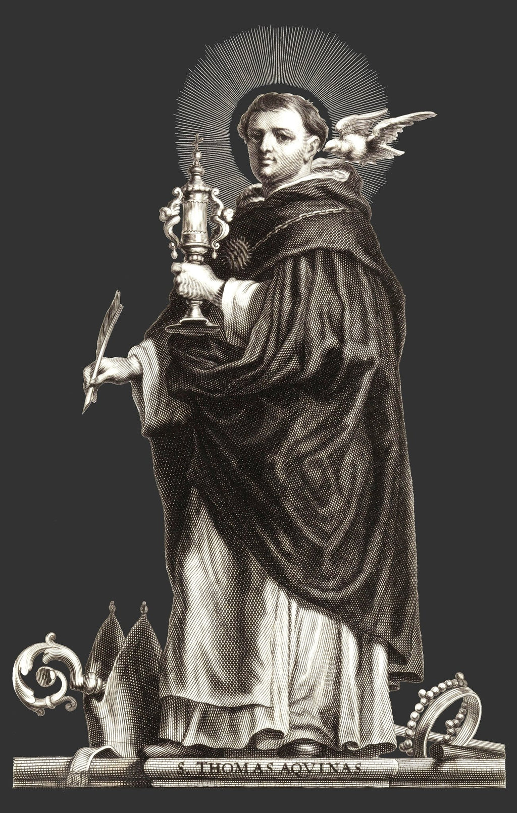 St. Thomas Aquinas Dutch Engraving T-Shirt - Catholicamtees
