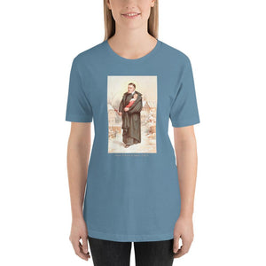 St. Vincent de Paul in Winter Holy Card T-Shirt - Catholicamtees