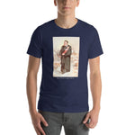 Load image into Gallery viewer, St. Vincent de Paul in Winter Holy Card T-Shirt - Catholicamtees
