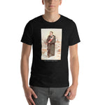 Load image into Gallery viewer, St. Vincent de Paul in Winter Holy Card T-Shirt - Catholicamtees
