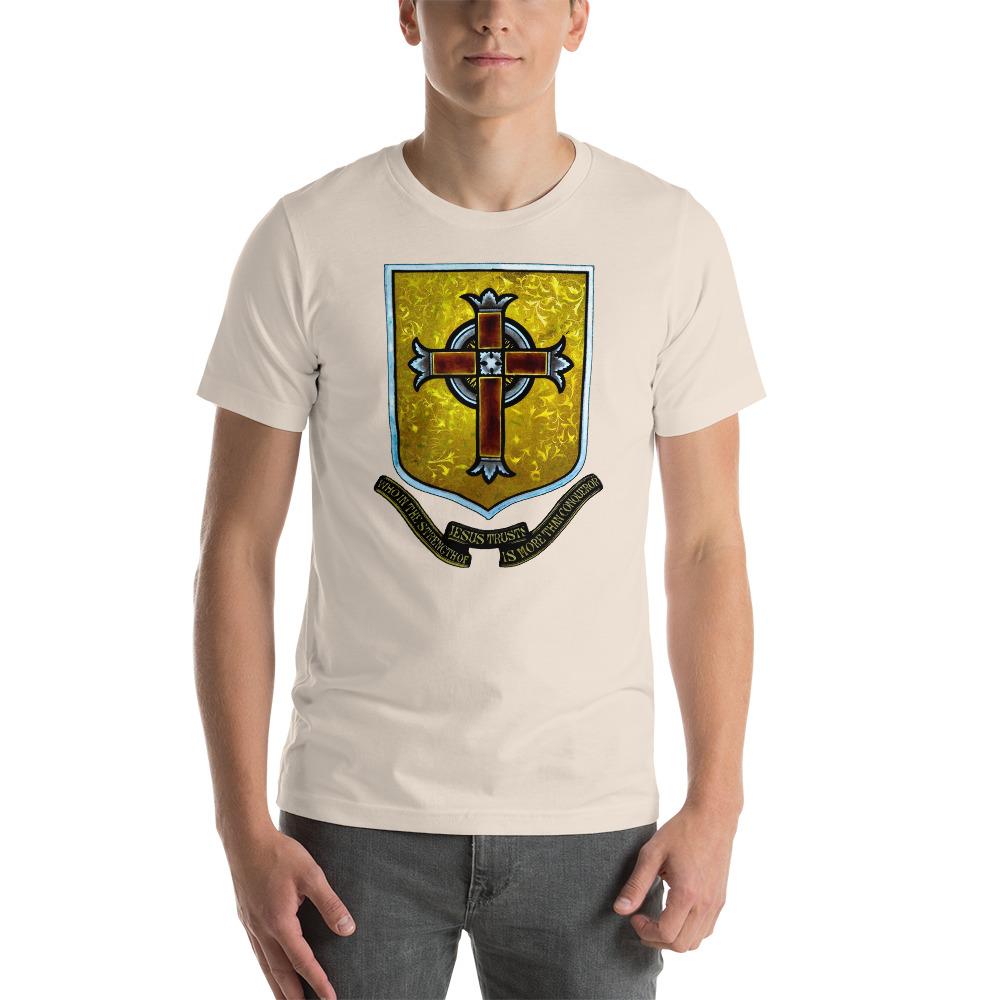 Stained Glass Cross Lightweight T-Shirt - Catholicamtees