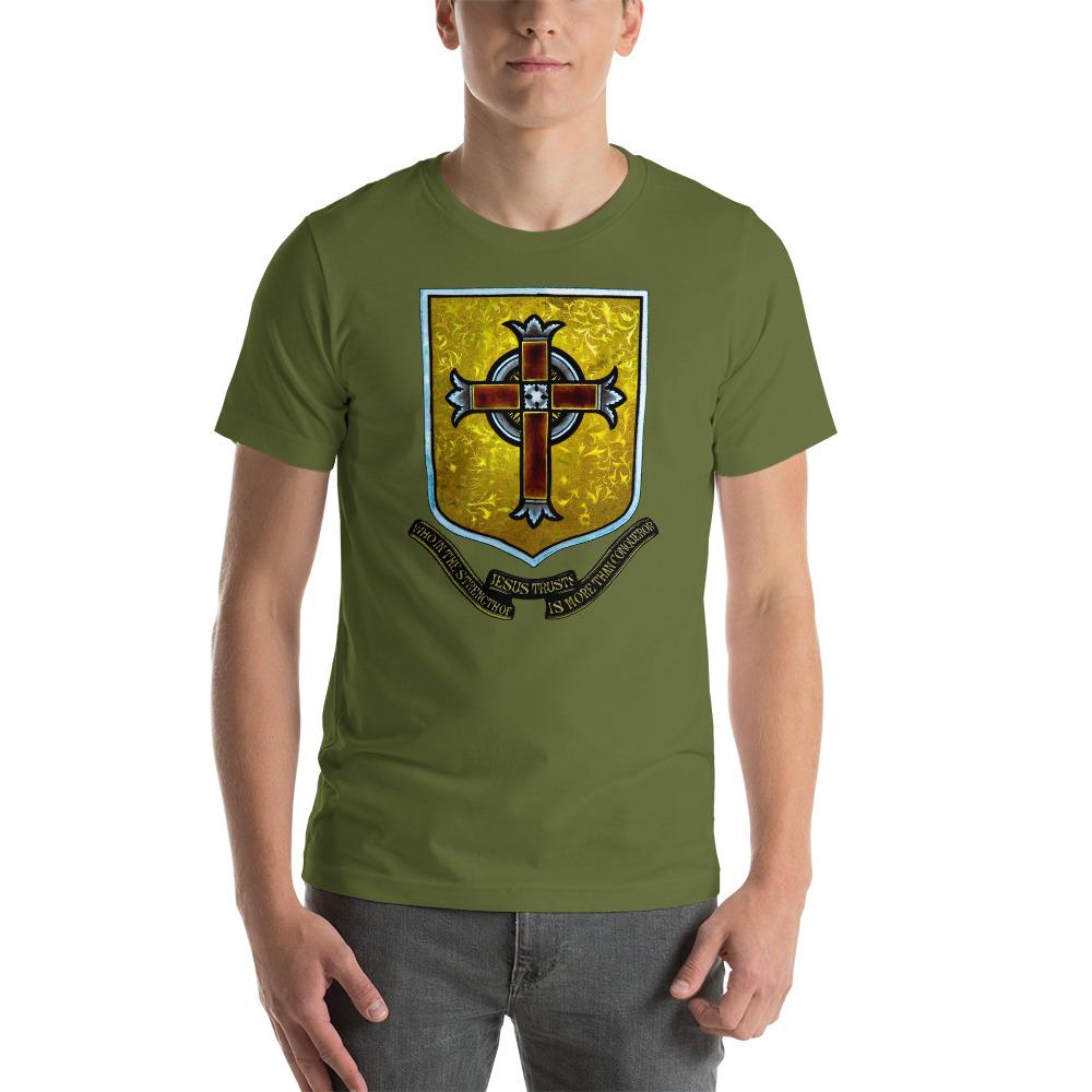 Stained Glass Cross Lightweight T-Shirt - Catholicamtees