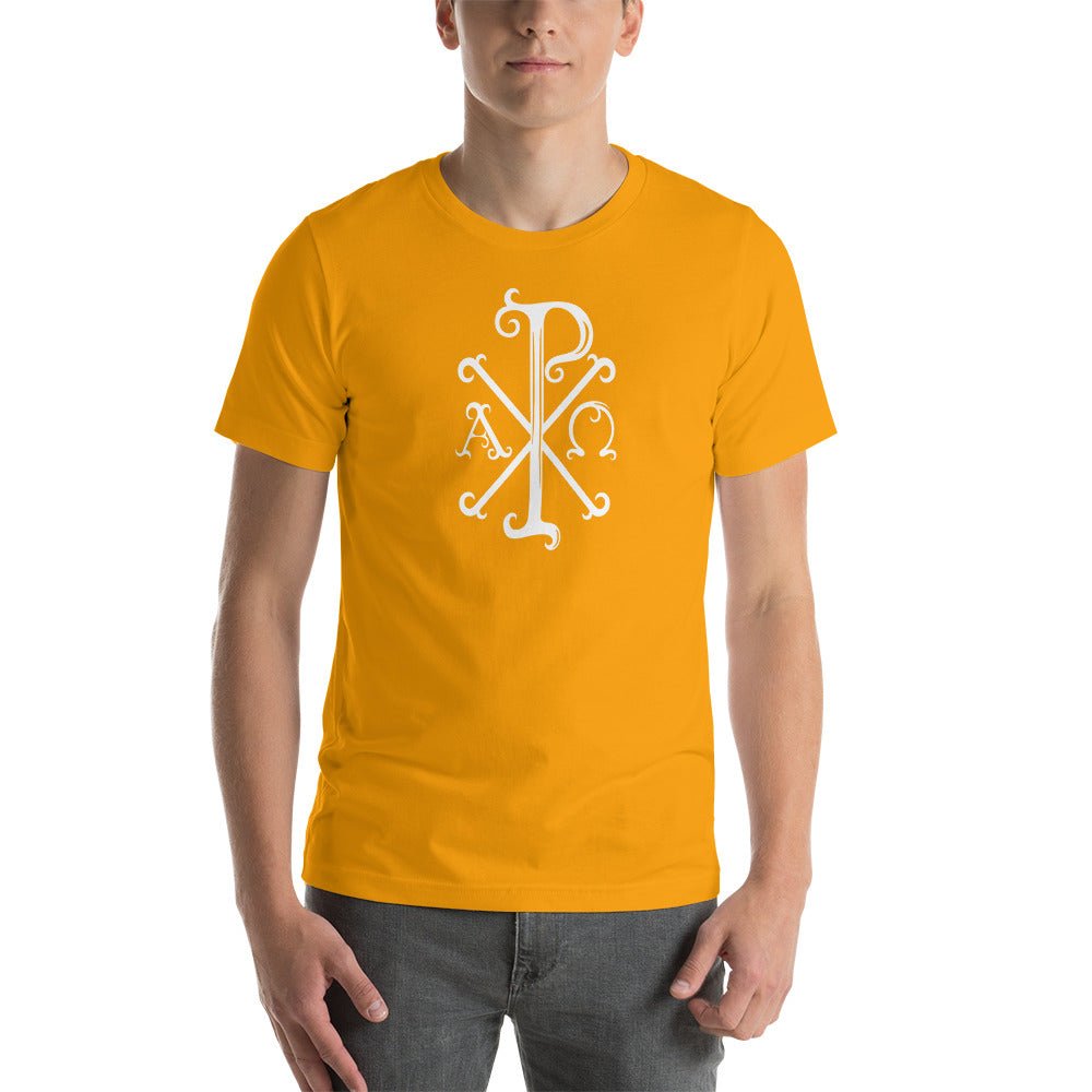 The Chi Rio with Alpha and Omega T-Shirt - Catholicamtees