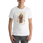 Load image into Gallery viewer, St. Vincent de Paul in Winter Holy Card T-Shirt

