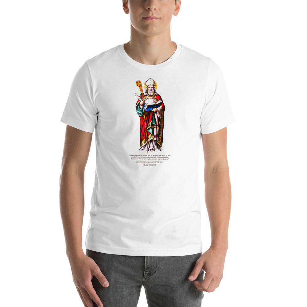 St. Isidore of Seville Stained Glass Window T-Shirt